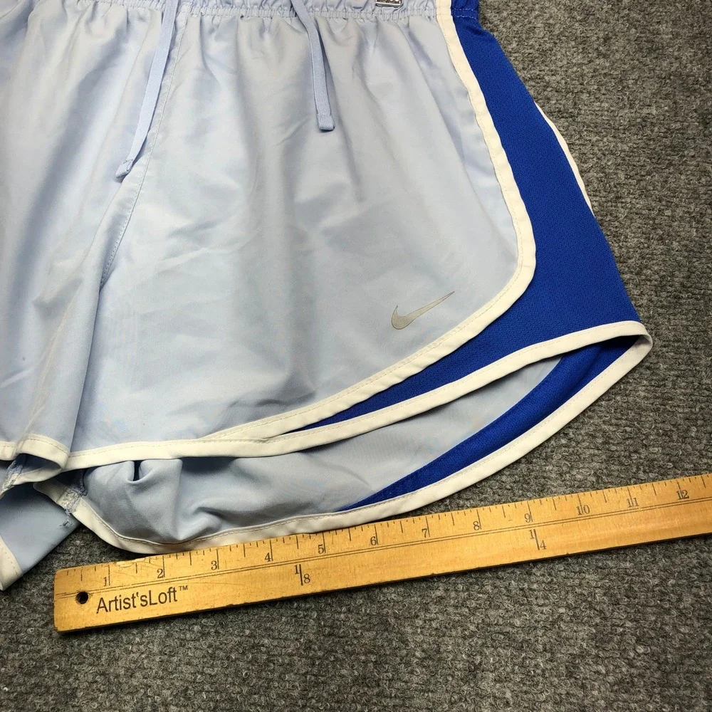 Nike Dri-FIT Running Shorts Womens Large Light Blue Royal Athletic Gym